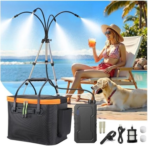 Portable misting system with - portable,