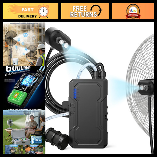 Portable misting system with - system,